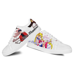 Sailor Moon And Tuxedo Mask Skate Sneakers Custom Anime Sailor Moon Shoes - 3 - GearAnime