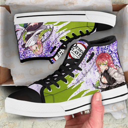 Demon Slayer Mitsuri Kanroji High Top Shoes Custom Anime Sneakers Wisteria Style - 2 - GearAnime