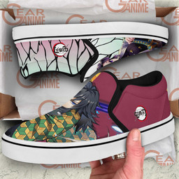 Giyuu And Shinobu Slip On Sneakers Demon Slayer Custom Anime Shoes - 3 - GearAnime