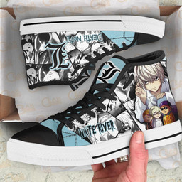 Nate River Near High Top Shoes Custom Death Note Anime Sneakers - 2 - GearAnime