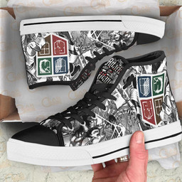 Regiment Badge High Top Shoes Custom Anime Attack On Titan Sneakers - 2 - GearAnime
