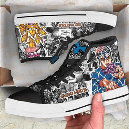 Guido Mista High Top Shoes Custom Manga Anime Jojo's Birraze Adventure Sneakers - 2 - GearAnime