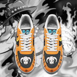 Portgas D Ace Air Sneakers Custom Fire Anime One Piece Shoes - 4 - GearAnime