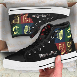 AOT Regiment High Top Shoes Custom Anime Attack On Titan Sneakers - 2 - GearAnime