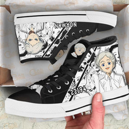 Norman High Top Shoes Custom Manga Anime The Promised Neverland Sneakers - 2 - GearAnime