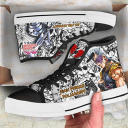 Jean Pierre Polnareff High Top Shoes Custom Manga Anime Jojo's Birraze Adventure Sneakers - 2 - GearAnime
