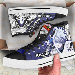 Killua Zoldyck High Top Shoes Custom Manga Anime Hunter X Hunter Sneakers - 2 - GearAnime