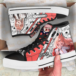 Power High Top Shoes Custom Manga Anime Chainsaw Man Sneakers - 2 - GearAnime