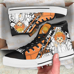 Emma High Top Shoes Custom Manga Anime The Promised Neverland Sneakers - 2 - GearAnime