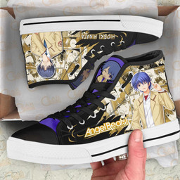 Angel Beats Hideki Hinata High Top Shoes Custom Manga Anime Sneakers - 2 - GearAnime