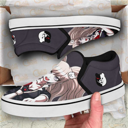 Junko Enoshima Slip On Sneakers Custom Anime Danganronpa Shoes - 3 - GearAnime