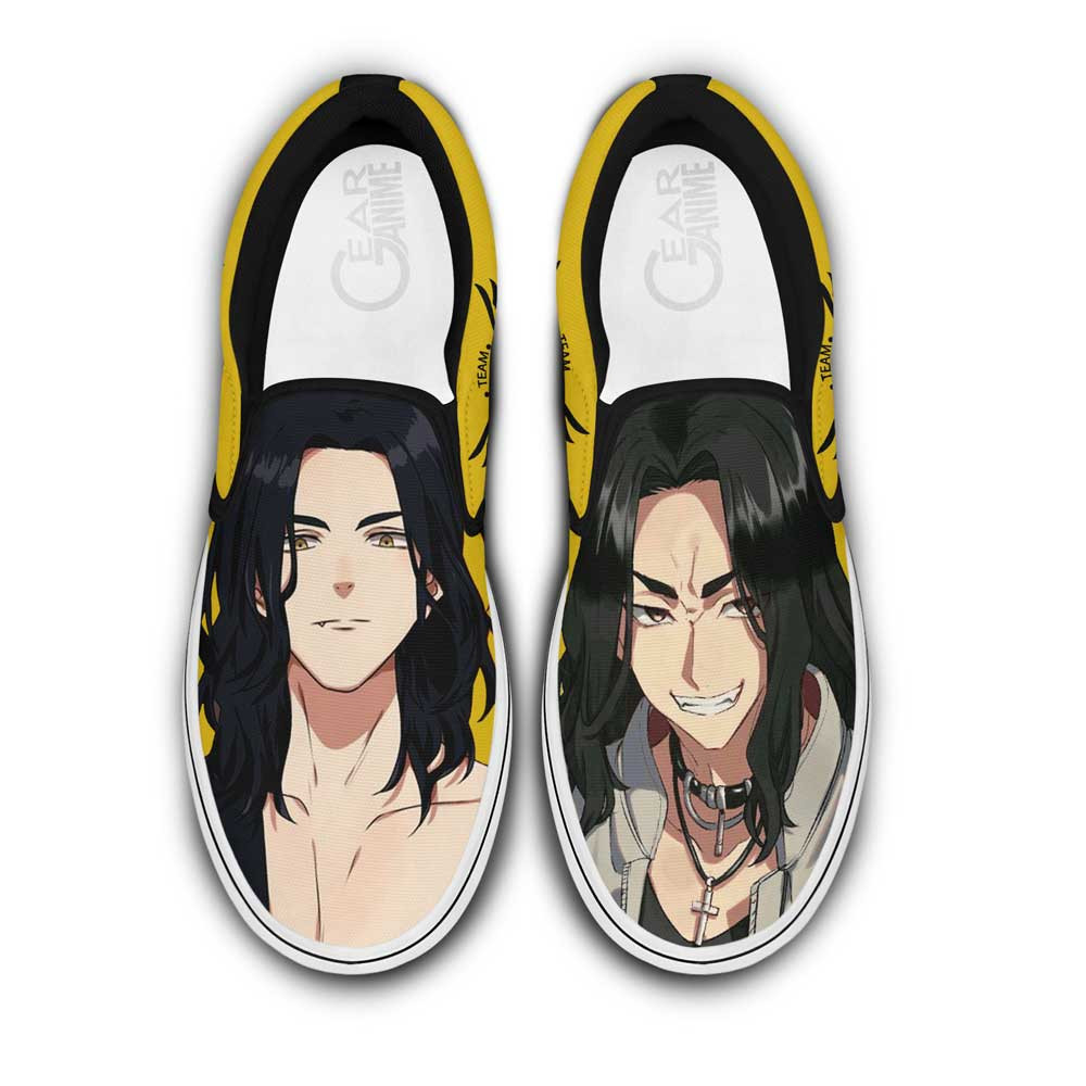 Keisuke Baji Slip On Sneakers Custom Anime Tokyo Revengers Shoes - 1 - GearAnime