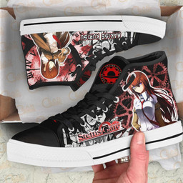 Steins Gate Makise Kurisu High Top Shoes Custom Manga Anime Sneakers - 2 - GearAnime