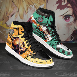 Tanjiro and Zenitsu Sneakers Breathing Form Demon Slayer Anime Shoes - 2 - GearAnime