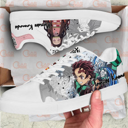 Demon Slayer Tanjiro and Nezuko Skate Sneakers Custom Anime Shoes - 2 - GearAnime