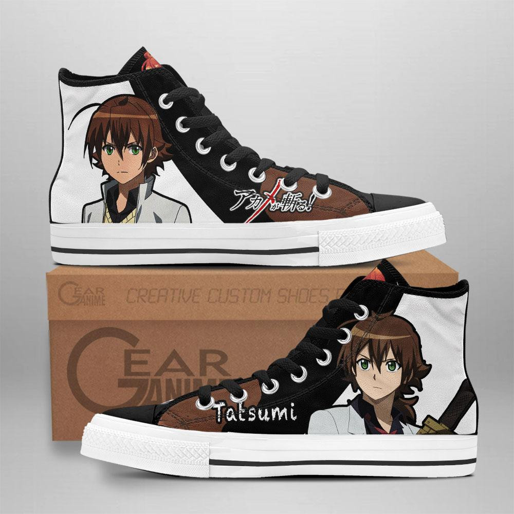 Akame ga Kill Tatsumi High Top Shoes Custom Anime Sneakers - 1 - GearAnime
