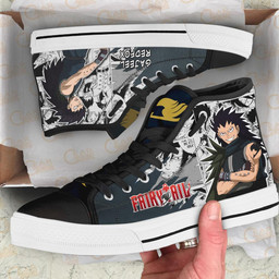 Gajeel Redfox High Top Shoes Custom Fairy Tail Anime Sneakers - 2 - GearAnime