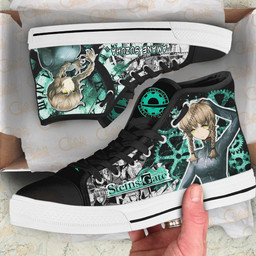 Steins Gate Amane Suzuha High Top Shoes Custom Manga Anime Sneakers - 2 - GearAnime