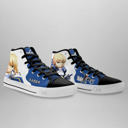 Fate Zero Saber High Top Shoes Custom Anime Sneakers - 4 - GearAnime