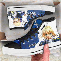 Fate Zero Saber High Top Shoes Custom Anime Sneakers - 2 - GearAnime