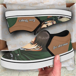 Eren vs Levi Slip On Sneakers Custom Anime Attack On Titan Shoes - 3 - GearAnime