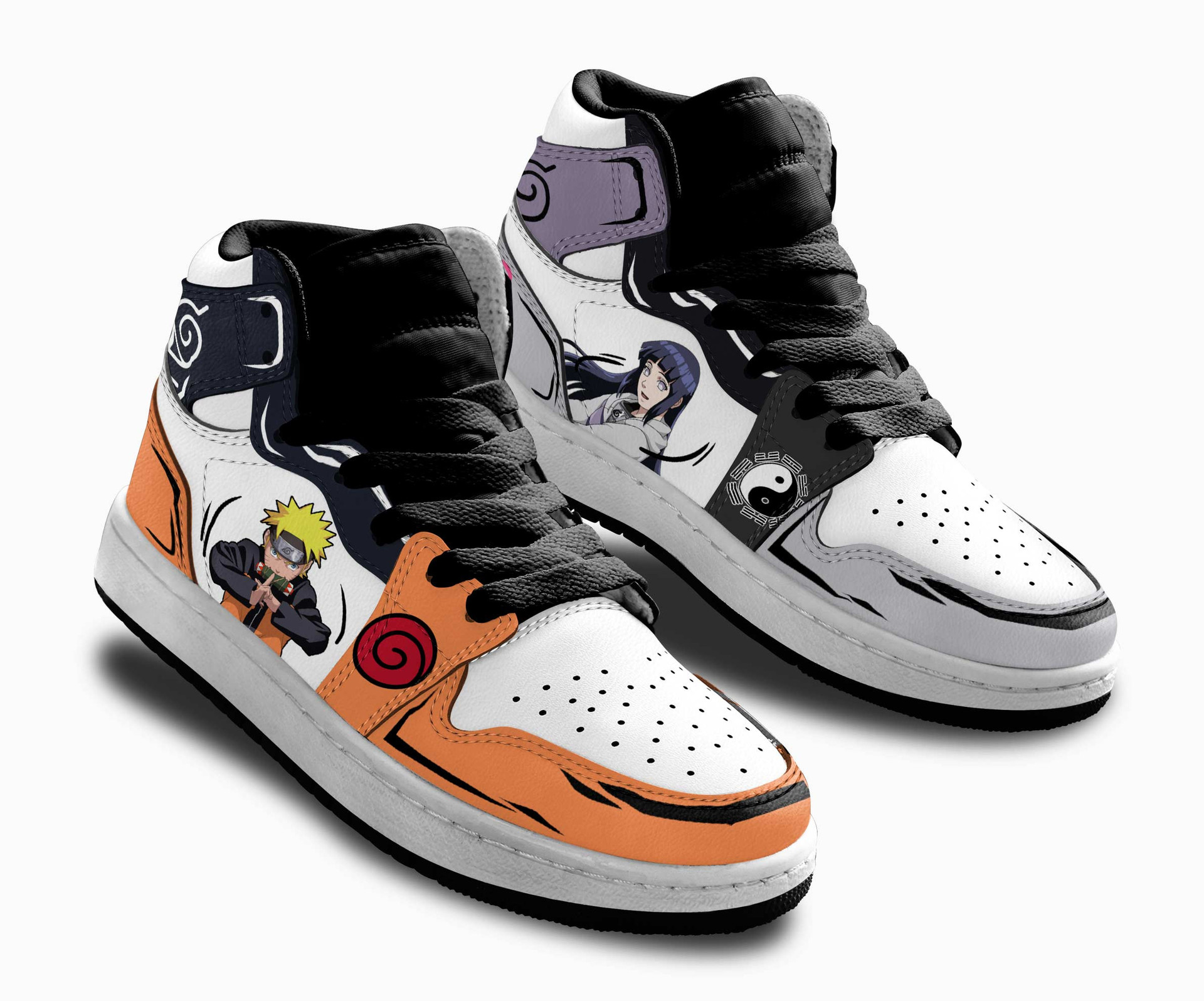 Hinata Hyuga and NRT Uzumaki Kids Sneakers Custom Anime NRT Kids Shoes - 3 - GearAnime