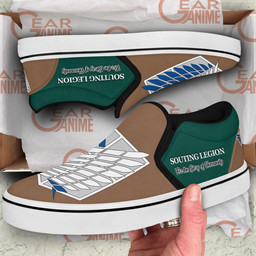 AOT Wing of Freedom Slip On Sneakers Custom Symbol Anime Attack On Titan Shoes - 3 - GearAnime