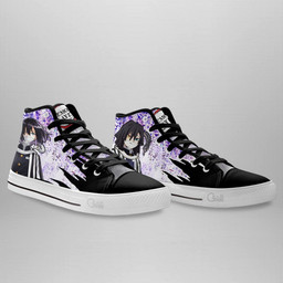 Demon Slayer Obanai Iguro High Top Shoes Custom Anime Sneakers Wisteria Style - 4 - GearAnime