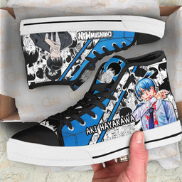 Aki Hayakawa High Top Shoes Custom Manga Anime Chainsaw Man Sneakers - 2 - GearAnime
