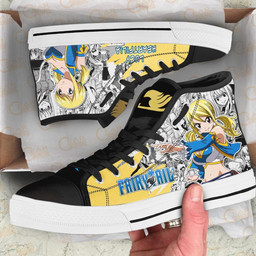Lucy Heartfilia High Top Shoes Custom Fairy Tail Anime Sneakers - 2 - GearAnime