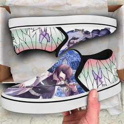 Shinobu Kocho Slip On Sneakers Custom Anime Demon Slayer Shoes - 2 - GearAnime