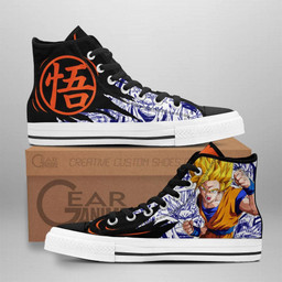 Goku Super Saiyan High Top Shoes Custom Manga Anime Dragon Ball Sneakers - 1 - GearAnime