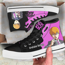 Mob Psycho 100 Arataka Reigen High Top Shoes Custom Anime Sneakers - 2 - GearAnime