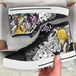 Meliodas High Top Shoes Custom Manga Anime Seven Deadly Sins Sneakers - 2 - GearAnime