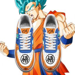 Goku Blue Air Sneakers Custom Dragon Ball Anime Shoes - 4 - GearAnime