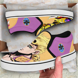 Giorno Giovanna Slip On Sneakers Custom Anime JoJo's Bizarre Adventure Shoes - 2 - GearAnime