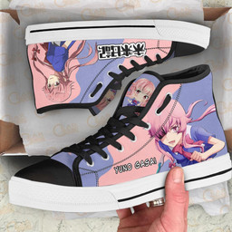 Mirai Nikki The Future Diary Yuno Gasai High Top Shoes Custom Anime Sneakers - 2 - GearAnime