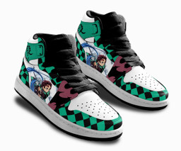 Tanjiro Kamado Kids Sneakers Custom Anime Demon Slayer Kids Shoes - 2 - GearAnime