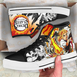 Rengoku High Top Shoes Custom Anime Demon Slayer Sneakers - 3 - GearAnime
