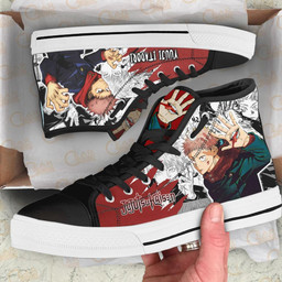 Yuuji Itadori High Top Shoes Custom Manga Anime Jujutsu Kaisen Sneakers - 2 - GearAnime