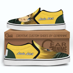 Armin Arlert Slip On Sneakers Custom Anime Attack On Tian Shoes - 3 - GearAnime