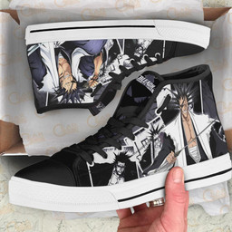 Kenpachi Zaraki High Top Shoes Custom Bleach Anime Sneakers - 2 - GearAnime