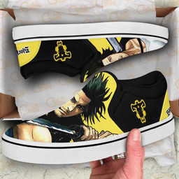 Yami Sukehiro Slip On Sneakers Custom Anime Black Clover Shoes - 2 - GearAnime