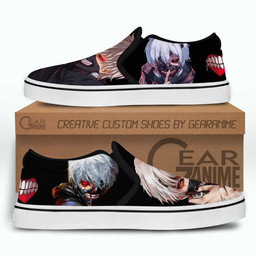 Tokyo Ghoul Ken Kaneki Slip On Sneakers Custom Anime Shoes - 3 - GearAnime