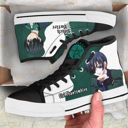 Black Butler Ciel Phantomhive High Top Shoes Custom Anime Sneakers - 2 - GearAnime