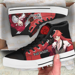 Black Butler Grell Sutcliff High Top Shoes Custom Anime Sneakers - 2 - GearAnime