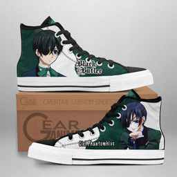 Black Butler Ciel Phantomhive High Top Shoes Custom Anime Sneakers - 1 - GearAnime
