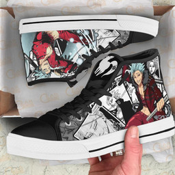 Fox Sin of Greed Ban High Top Shoes Custom Manga Anime Seven Deadly Sins Sneakers - 2 - GearAnime
