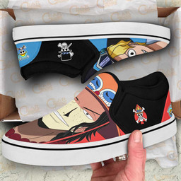 Sabo and Portgas Ace Slip On Sneakers Custom Anime One Piece Shoes - 2 - GearAnime