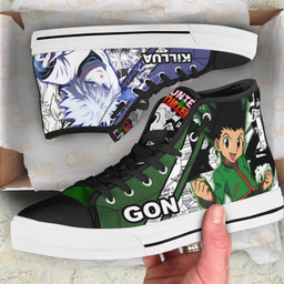 Killua and Gon High Top Shoes Custom Manga Anime Hunter X Hunter Sneakers - 2 - GearAnime